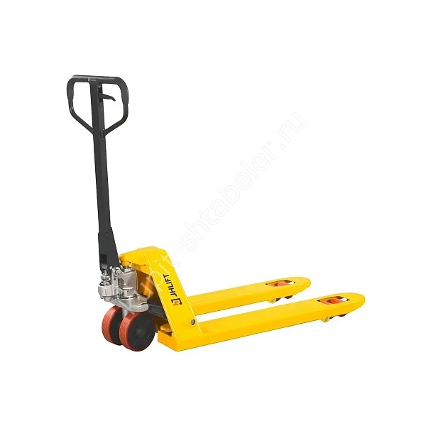 Коротковильная гидравлическая тележка JHLIFT BF25-H, 2500 кг, 800 x 550 мм, резина/полиуретан