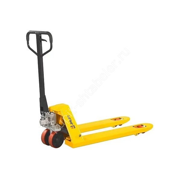 Коротковильная гидравлическая тележка JHLIFT BF30-H, 3000 кг, 800 x 550 мм, резина/полиуретан