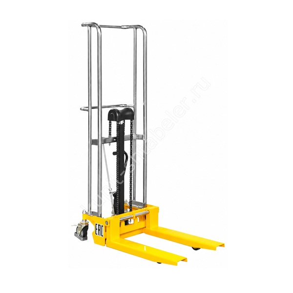 Штабелер гидравлический SMARTLIFT PJ4150 (грузоподъёмность 400 кг; 1,5 м; с вилами и площадкой)