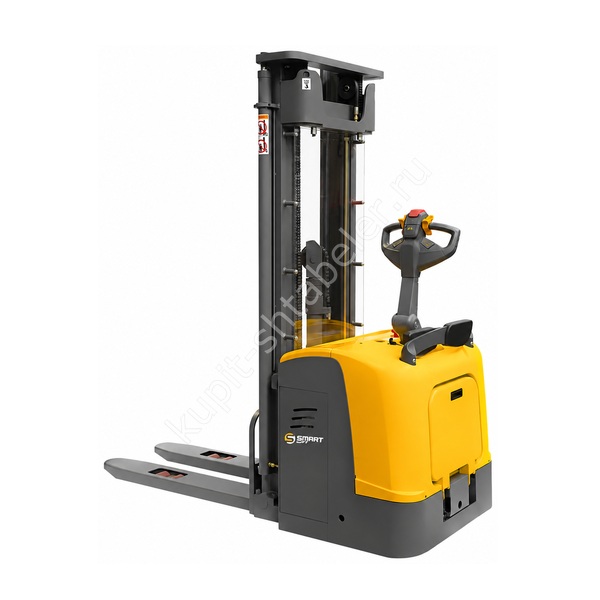 Самоходный штабелер с площадкой электрический SMARTLIFT CDDK15-II (грузоподъёмность 1500 кг; 4,5 м; 24В / 300Ач)