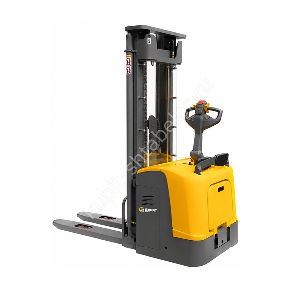 Самоходный штабелер с площадкой электрический SMARTLIFT CDDK15-III (грузоподъёмность 1500 кг; 5 м; 24В / 240Ач, PV, EPS)