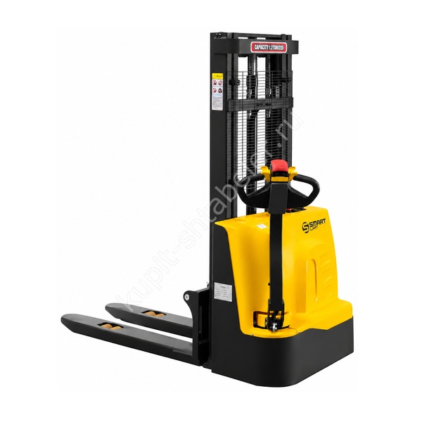 Сопровождаемый штабелер электрический самоходный SMARTLIFT CDD12A (грузоподъёмность 1200 кг; 2,5 м; li-ion 24В / 60Ач)