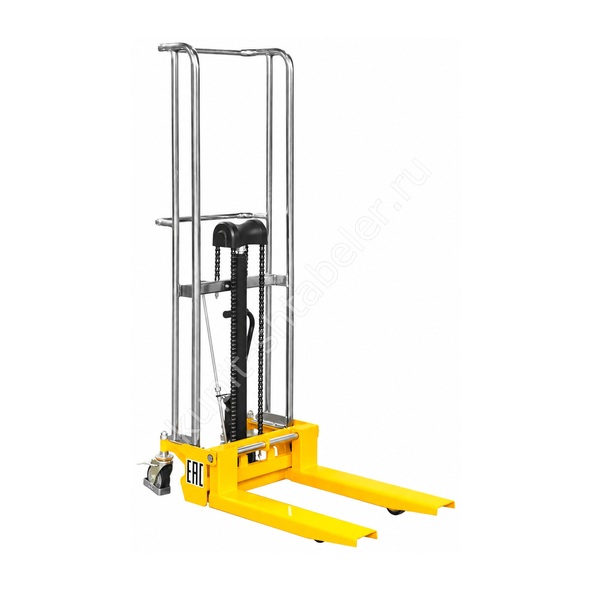 Ручной гидравлический штабелер SMARTLIFT SDDJS1500 (400 кг; 1,5 м; с вилами и площадкой)
