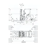 Электрический погрузчик EP FB25 3,0м